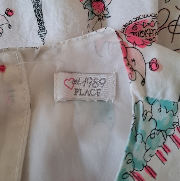 Charming Paris Print Dress with Pink Accents - Picture 3 of 3